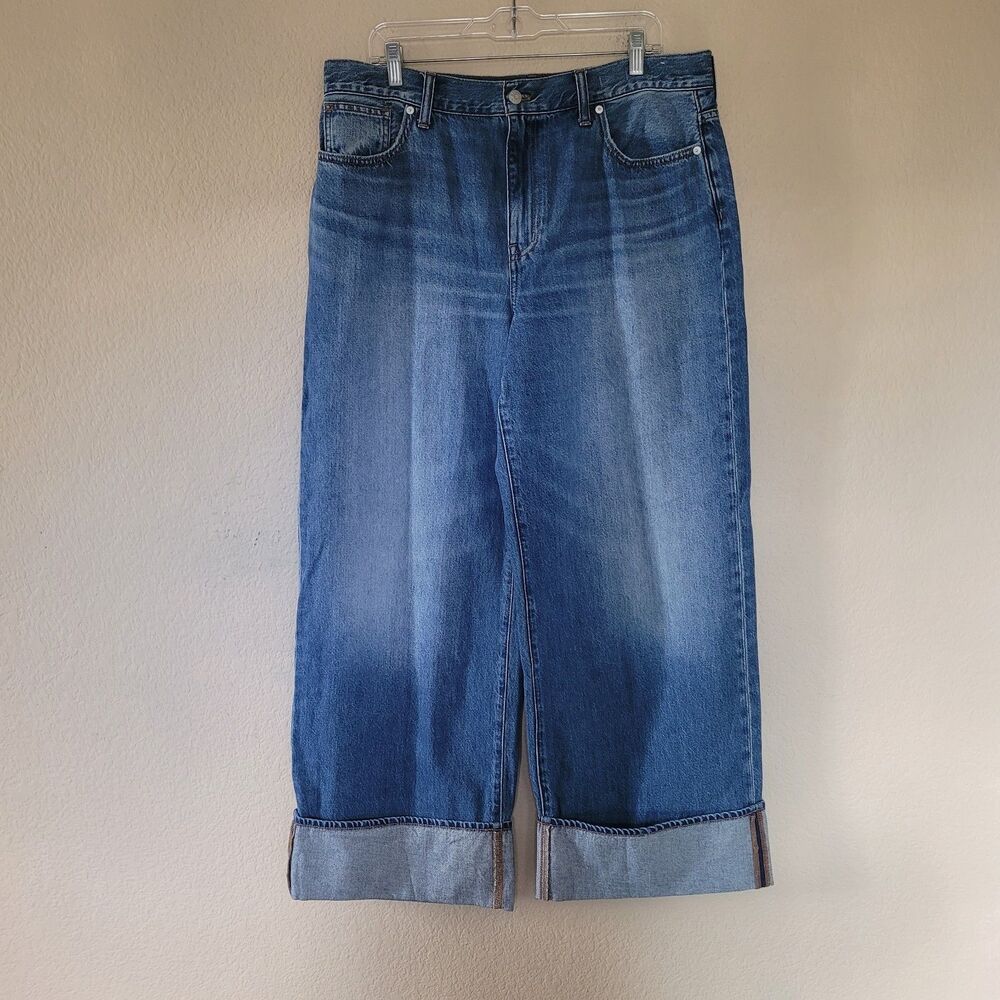 Madewell Blue Wide Leg Jeans